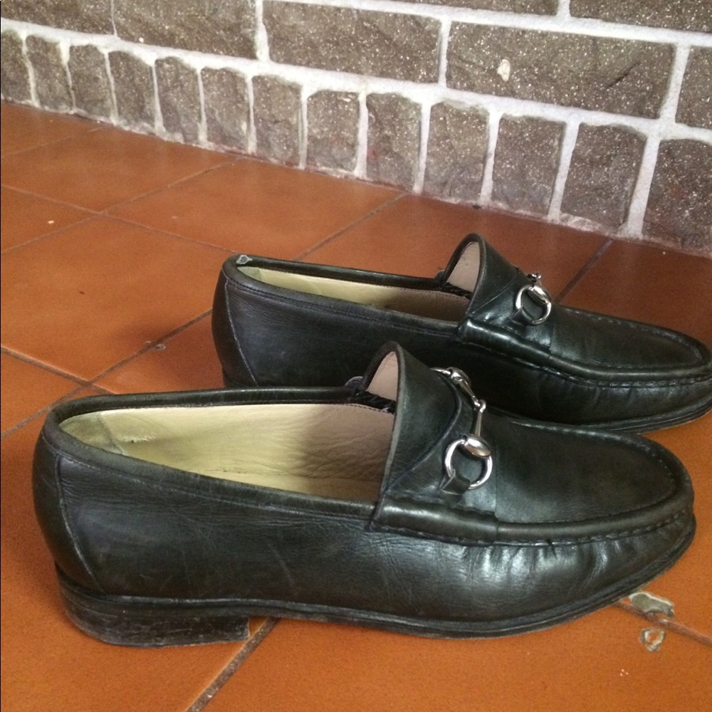 Black leather 1953 Horsebit Gucci shoes - Picture 4 of 6
